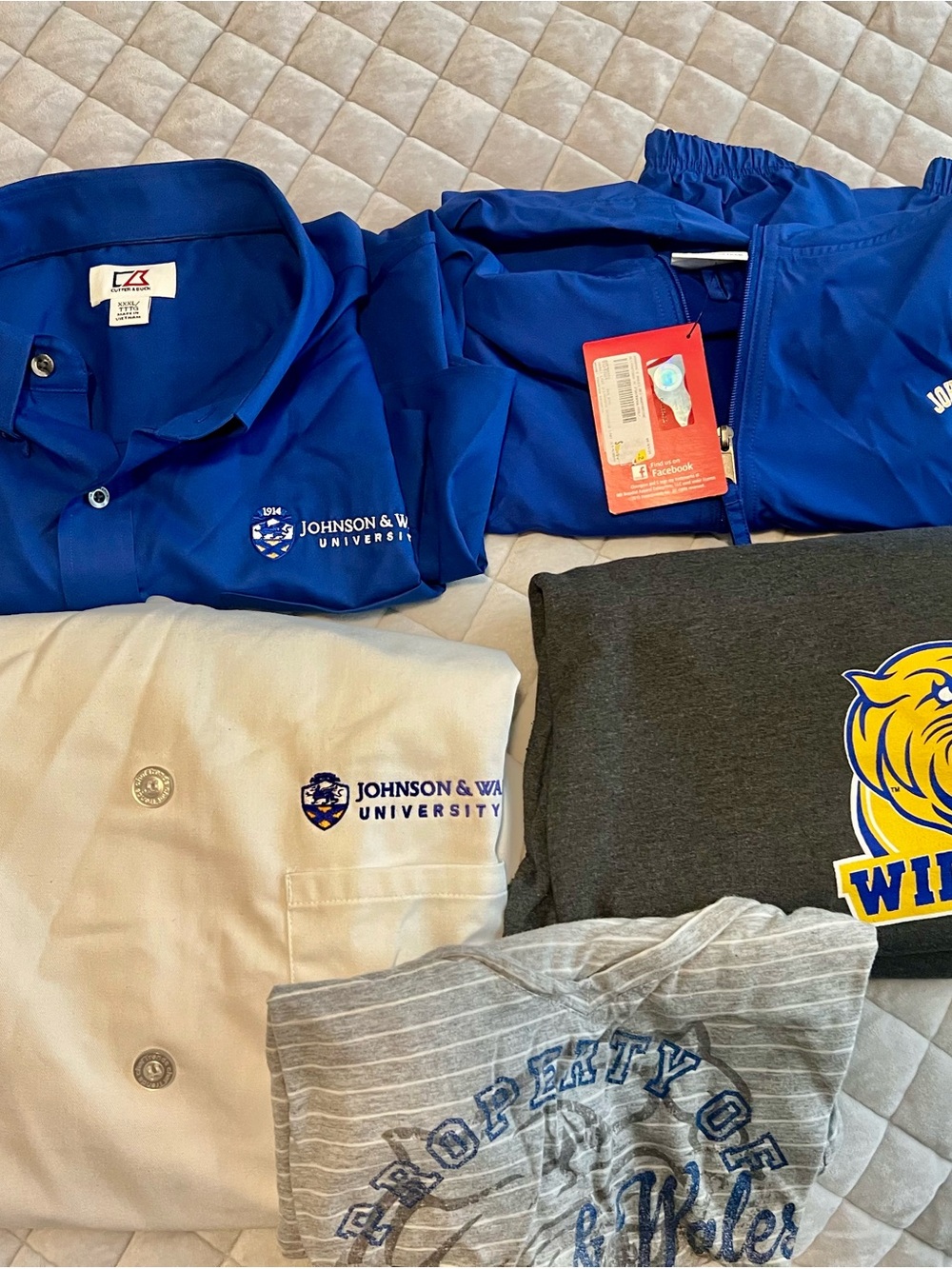 Johnson & Wales University (JWU) Apparel Bundle | Chef Coat, Champion Jacket